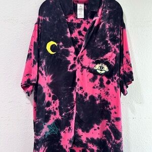 Disney Pink and Black Tie-Dye Shirt